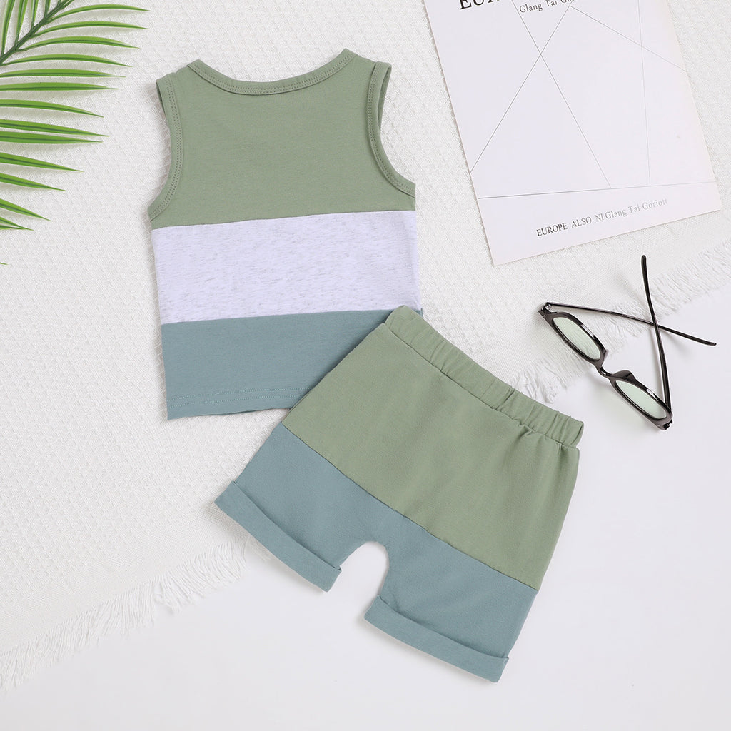 Baby cotton vest and shorts set – sleeveless summer two-piece by Maximus Grace