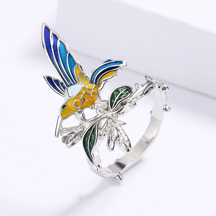 Grace & Nature Hummingbird Ring | Boho Antique Women's Statement Ring