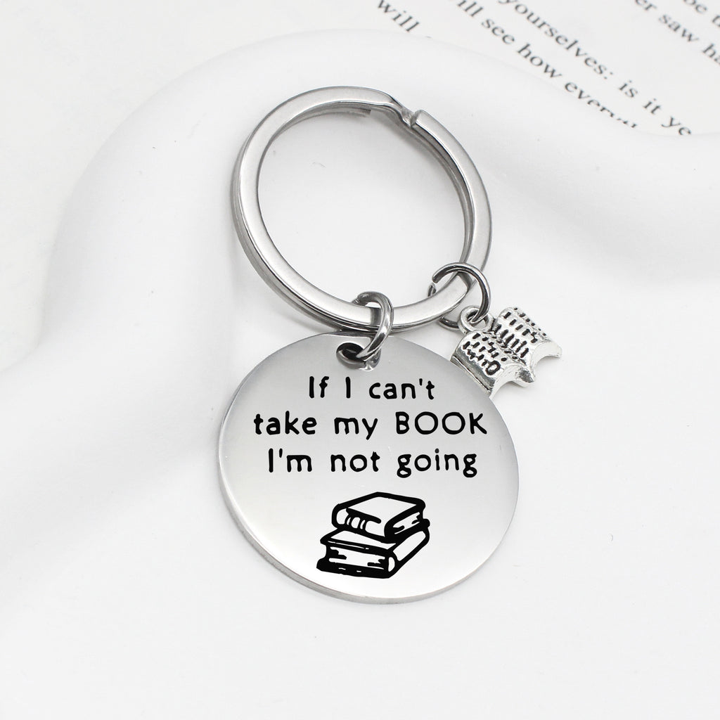 Book Lover Laser Engraved Keychain