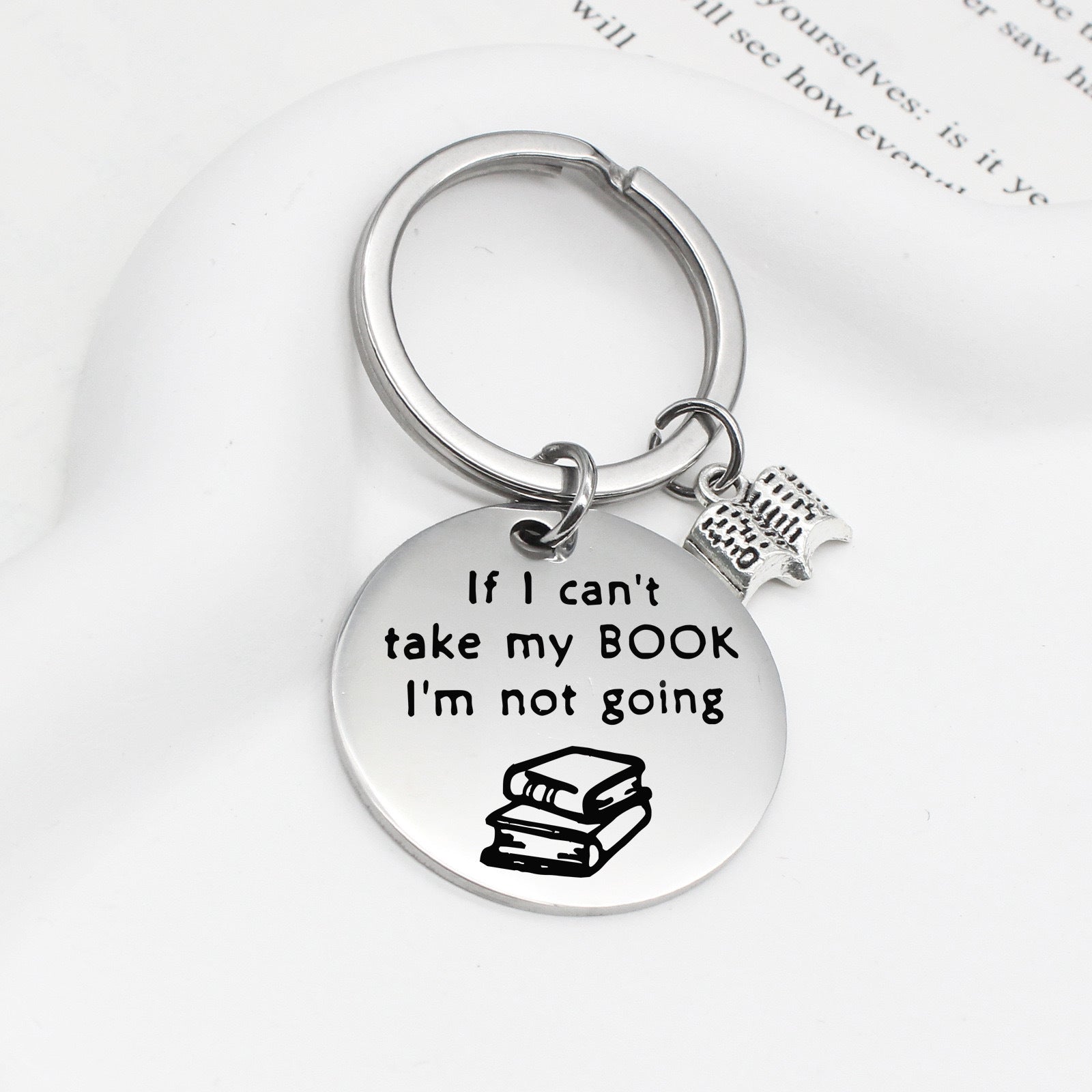 Book Lover Laser Engraved Keychain