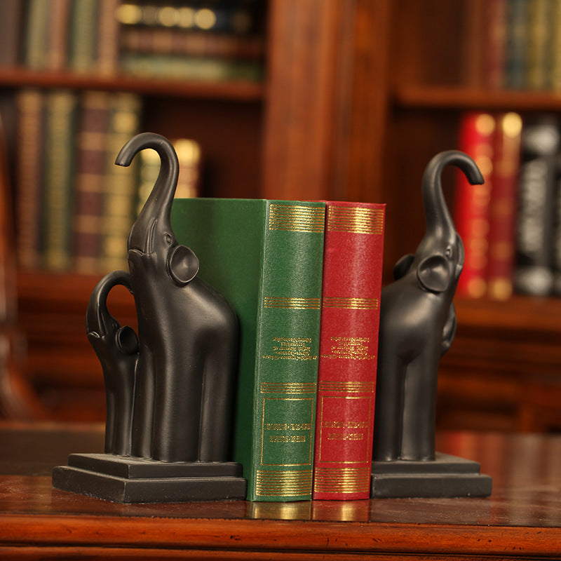 Resin Elephant Antique Book Ornament