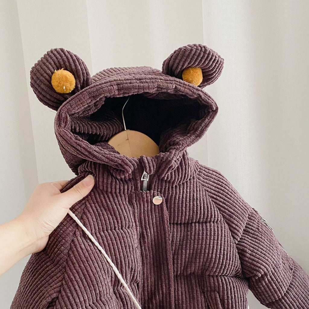 Kids Cartoon Hooded Jacket with Matching Bag