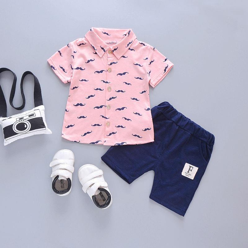 Little Sir Mustache Short Sleeve Top