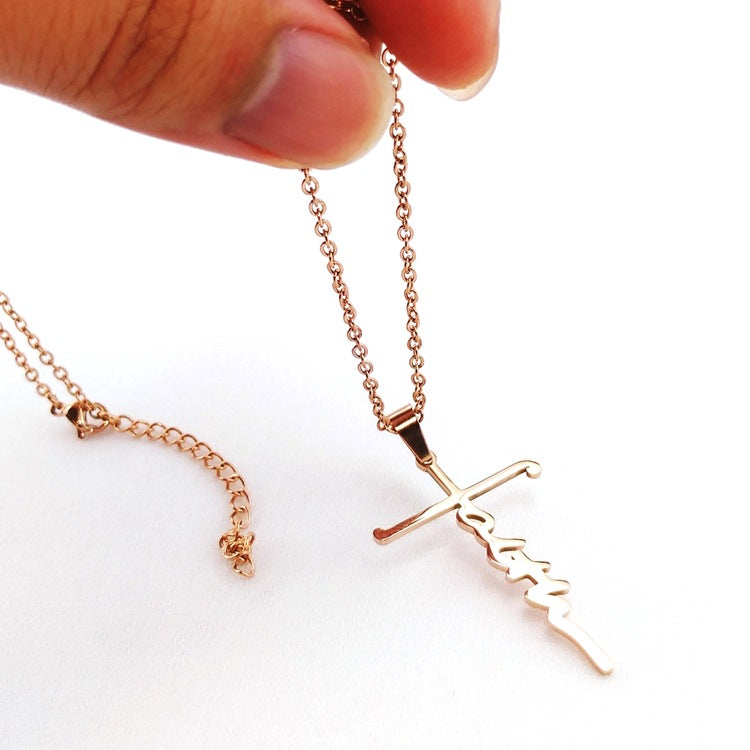 Faith Titanium Steel Necklace