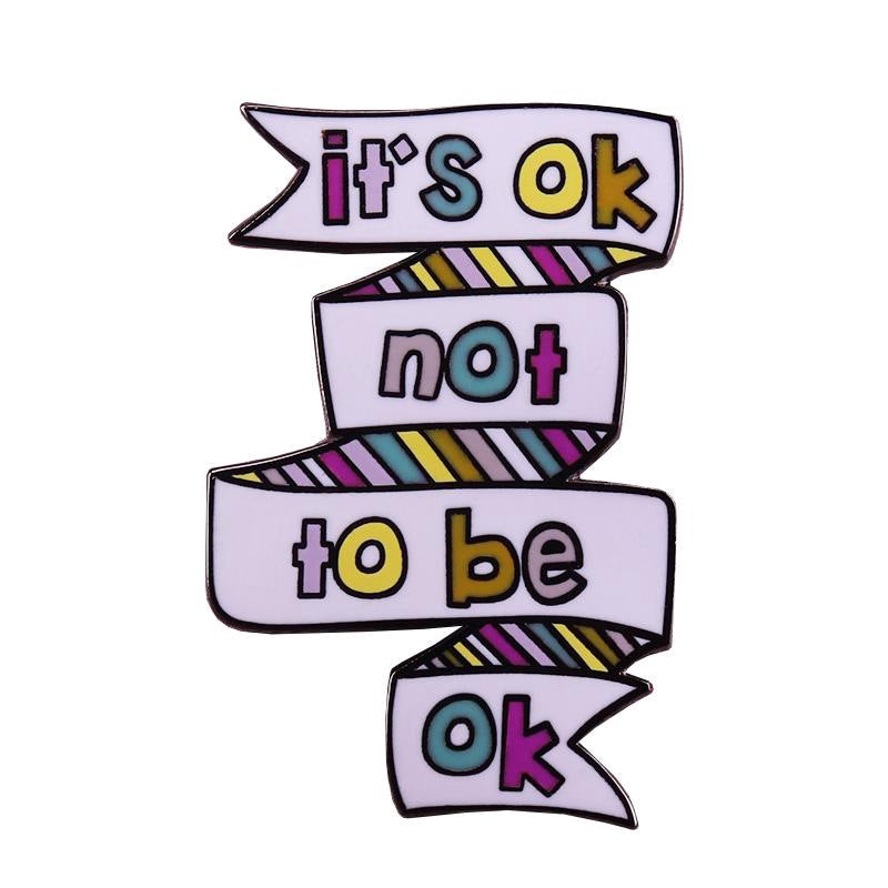 Mental Health Awareness Lapel Brooch – 30mm Copper Pin | Healing Truth Collection