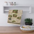 Green beans tea towel – vintage recipe farmhouse kitchen decor by Maximus Grace