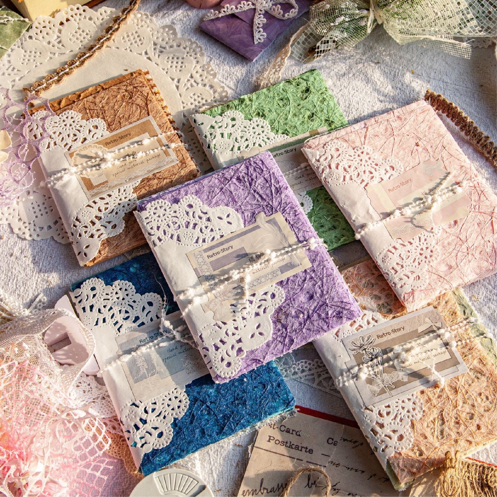 Romantic Hollow Mesh Journal Decorative Stickers