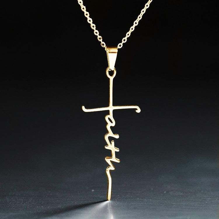 Faith Titanium Steel Necklace