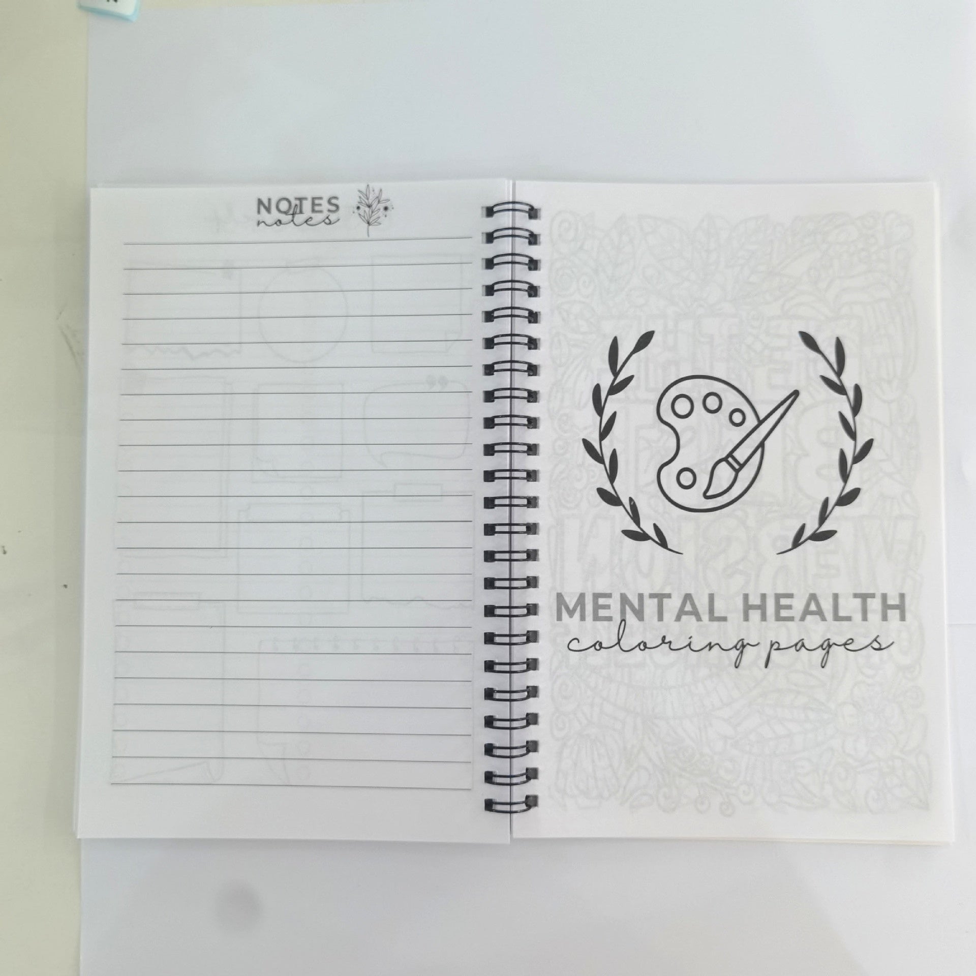 Pink Brain Mental Health Notepad | Mindset Planning Notebook