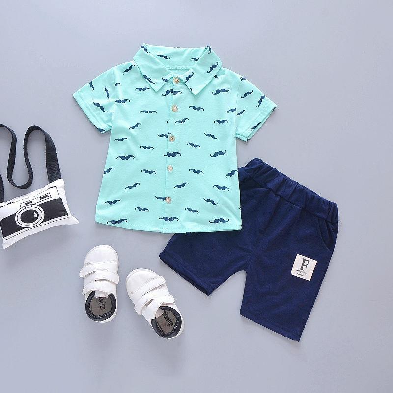 Little Sir Mustache Short Sleeve Top