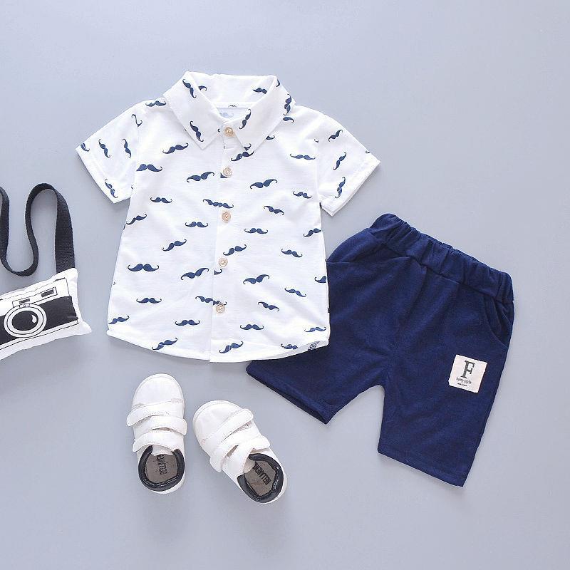 Little Sir Mustache Short Sleeve Top