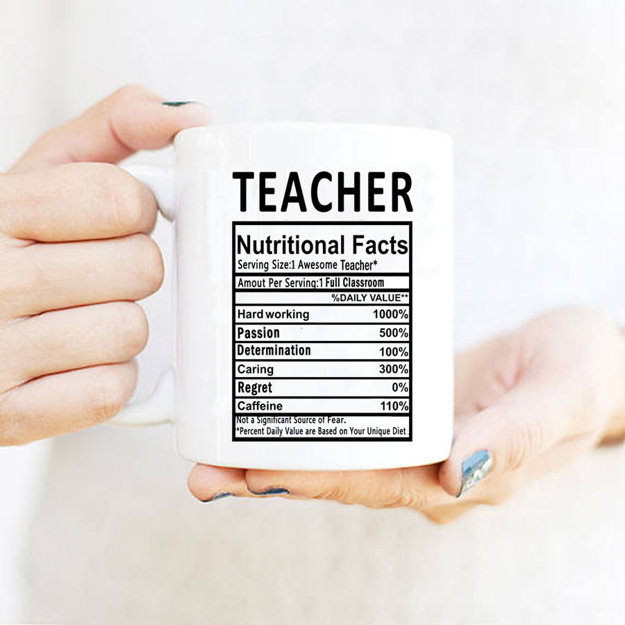 Teacher Appreciation Coffee Mug | Breakfast Cup Gift for Educators