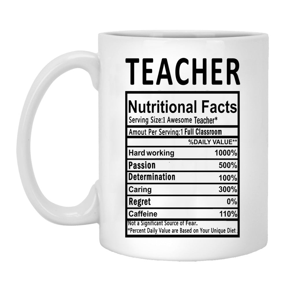 Teacher Appreciation Coffee Mug | Breakfast Cup Gift for Educators