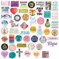 50 Jesus Faith Quote Stickers