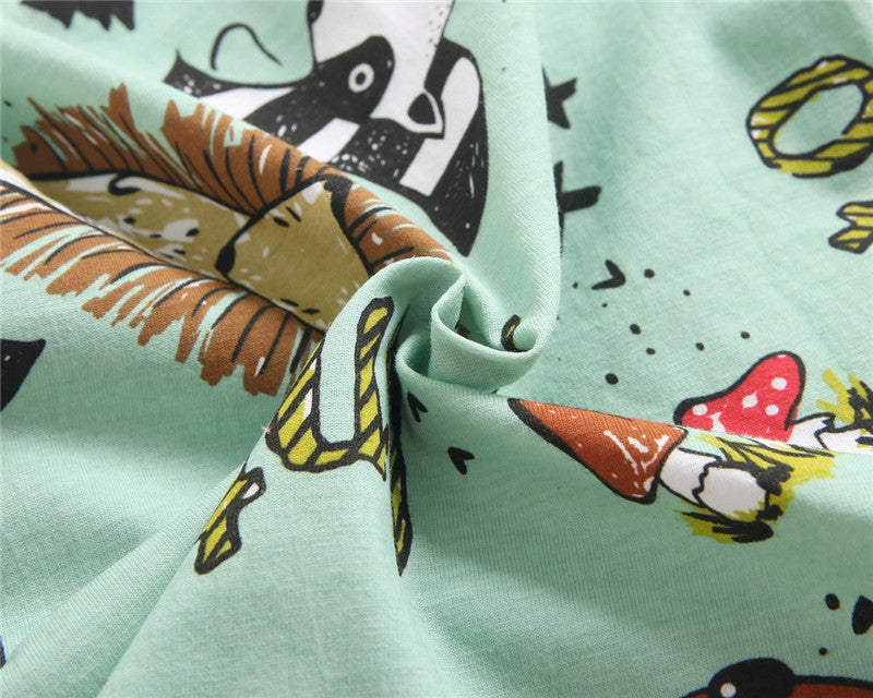 Baby cartoon animal print tee and shorts set by Maximus Grace
