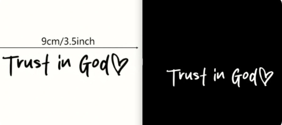 Trust in God Heart Car Decal – Vinyl Faith Sticker
