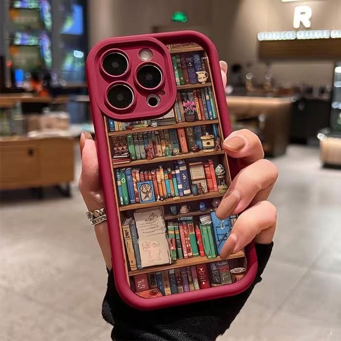 Library books iPhone case – book lover phone cover by Maximus Grace