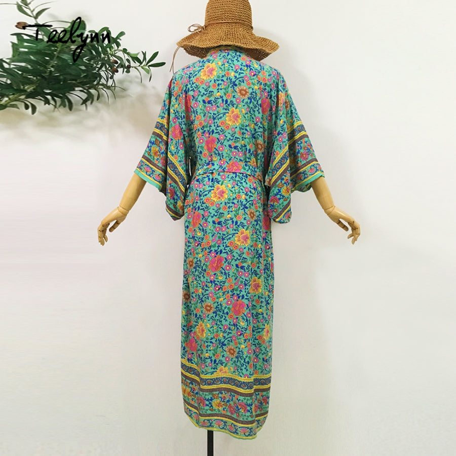 Southern Grace V-Neck Beach Vacation Maxi Skirt | Flowy Women's Cover-Up