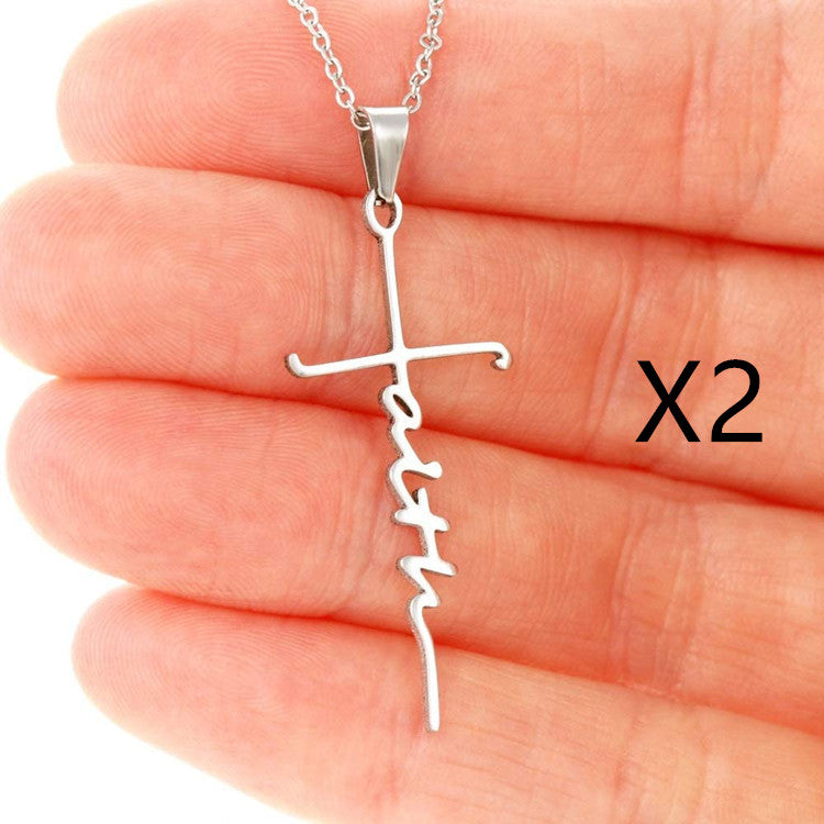 Faith Titanium Steel Necklace