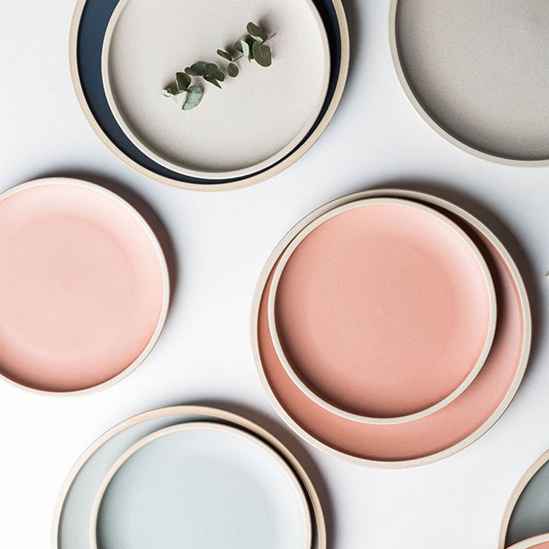 Matte ceramic dinner plate – 10 inch blue sesame glaze by Maximus Grace