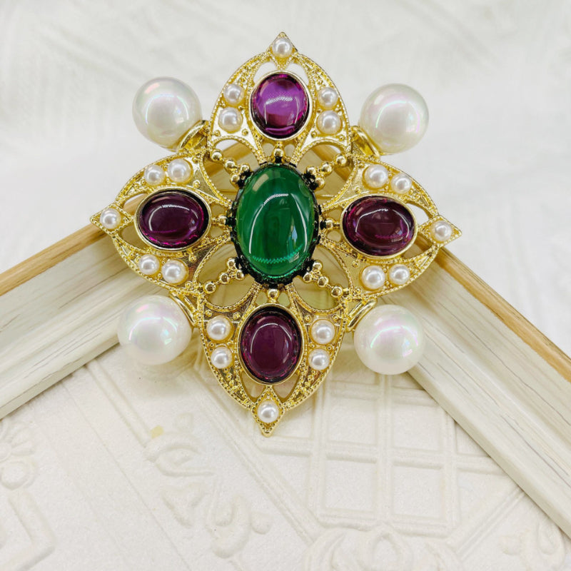 Baroque Royal Crown Brooch