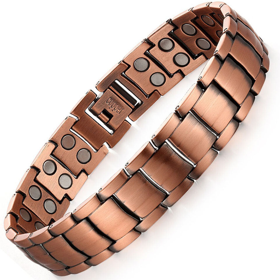 Pure Copper Magnetic Bracelet | 46 Neodymium Magnets Arthritis Relief | Gift Boxed Unisex