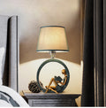 Reading Girl Resin Table Lamp