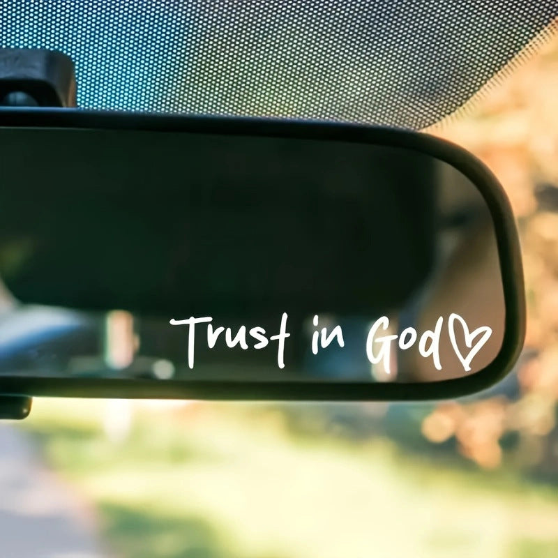 Trust in God Heart Car Decal – Vinyl Faith Sticker