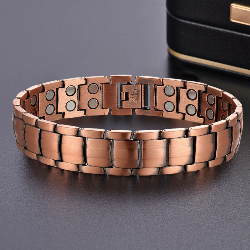 Pure Copper Magnetic Bracelet | 46 Neodymium Magnets Arthritis Relief | Gift Boxed Unisex