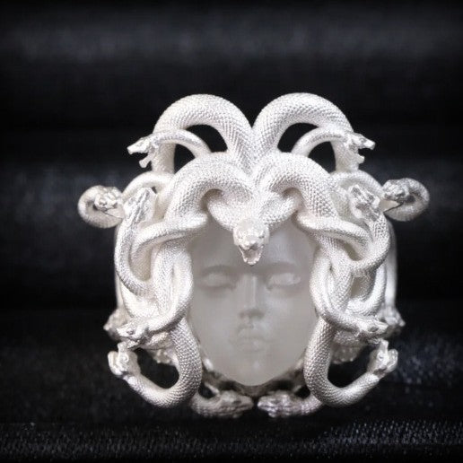 Medusa Queen Antique Coin Ring