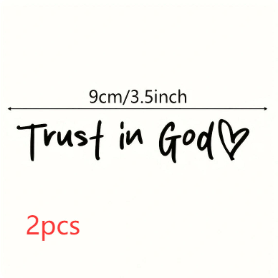 Trust in God Heart Car Decal – Vinyl Faith Sticker