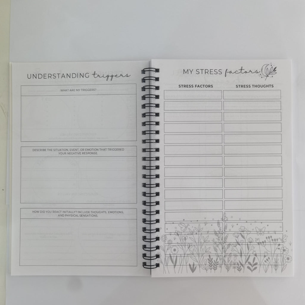 Pink Brain Mental Health Notepad | Mindset Planning Notebook