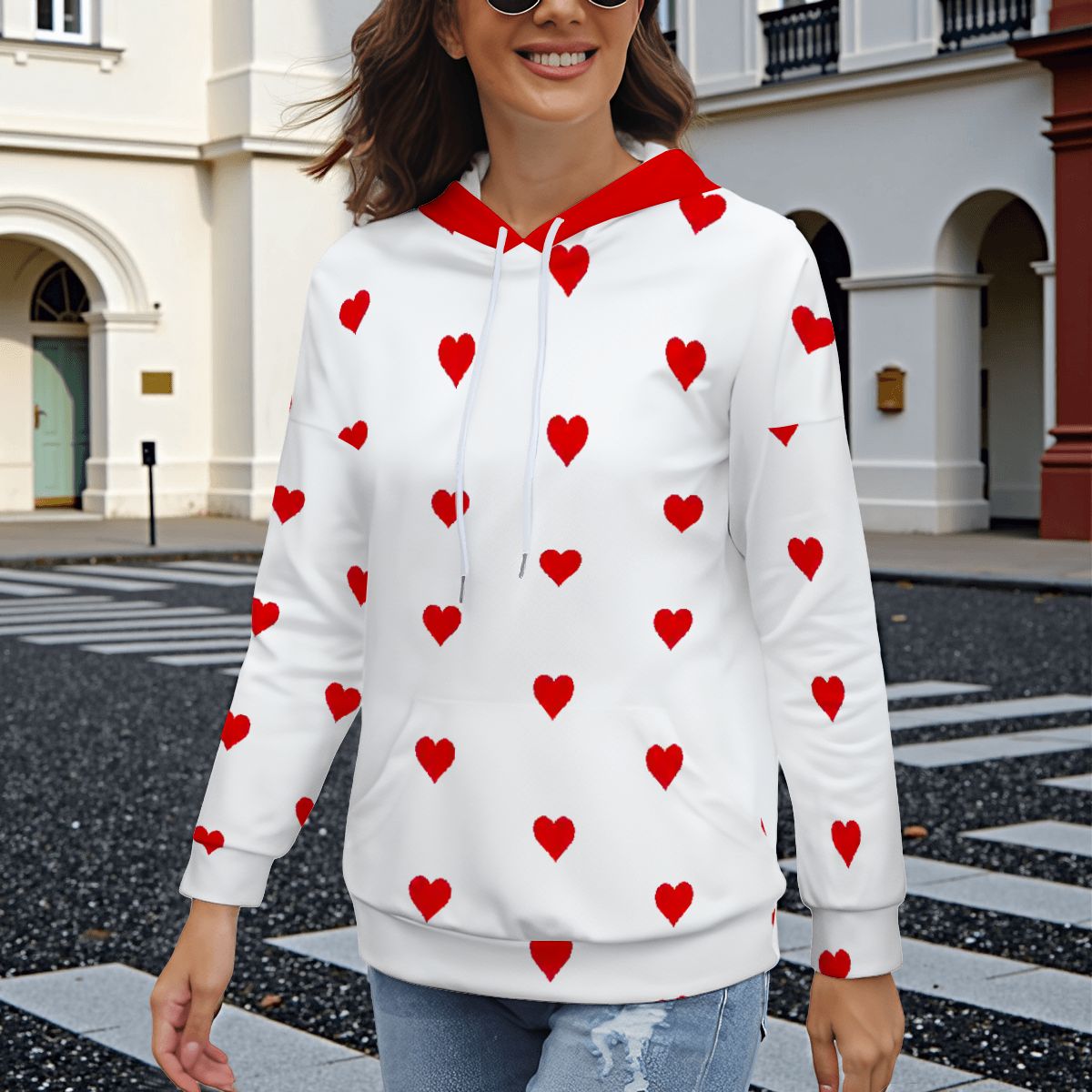 Love You More Heart Hoodie