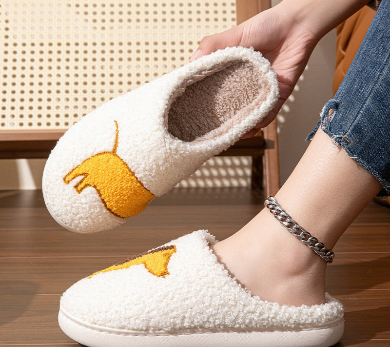 Cartoon Teddy Plush Slippers | Cozy Unisex House Slippers for Couples & Family