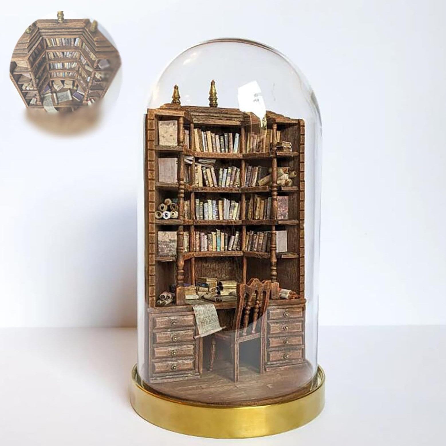 Anxiety Library Resin Bookcase Ornament