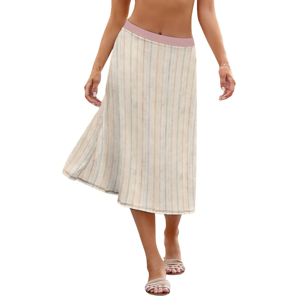 Flowy Midi Wrap Skirt – Breathable, Elegant & Versatile