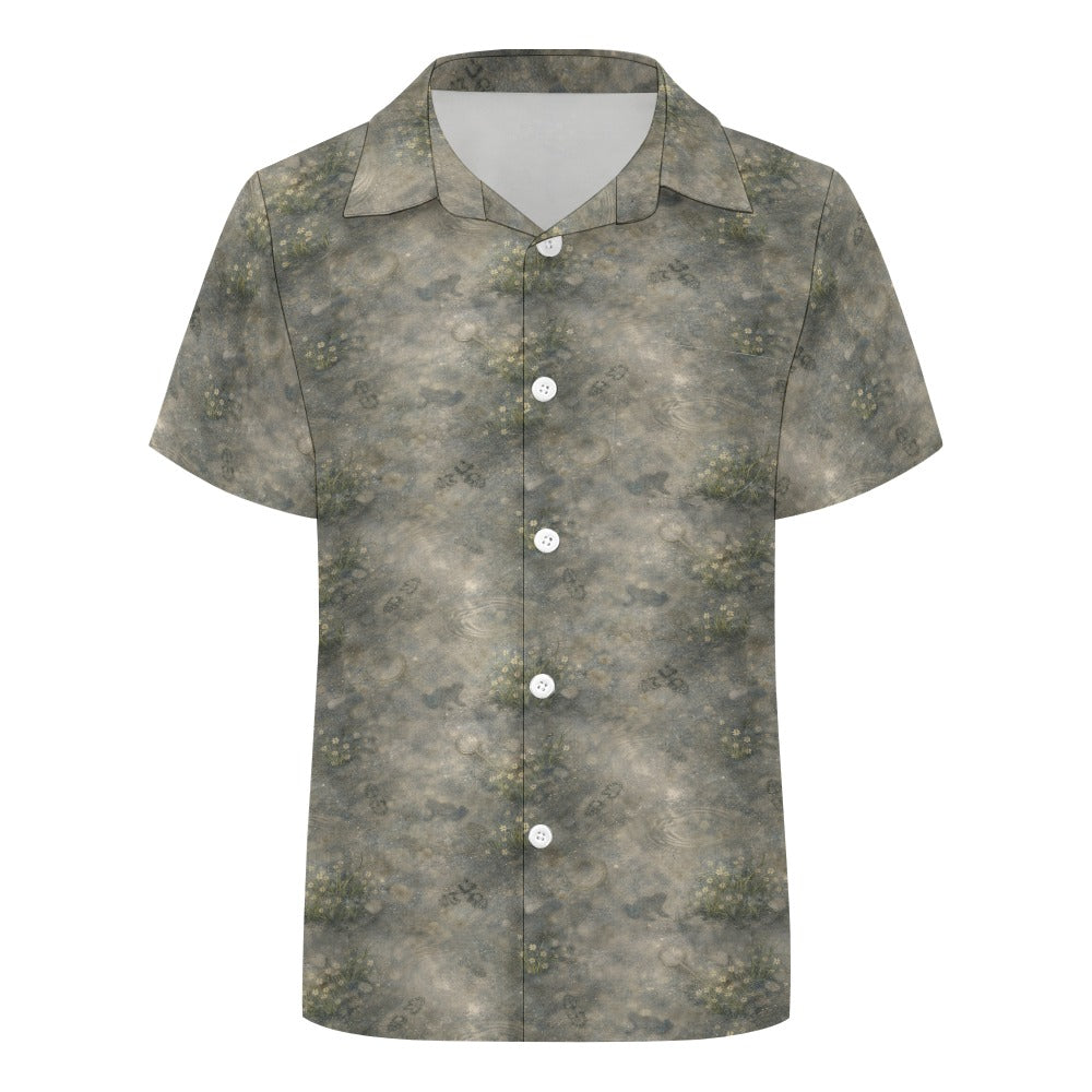 Searching for Squished Frogs Button-Up Shirt – Kids