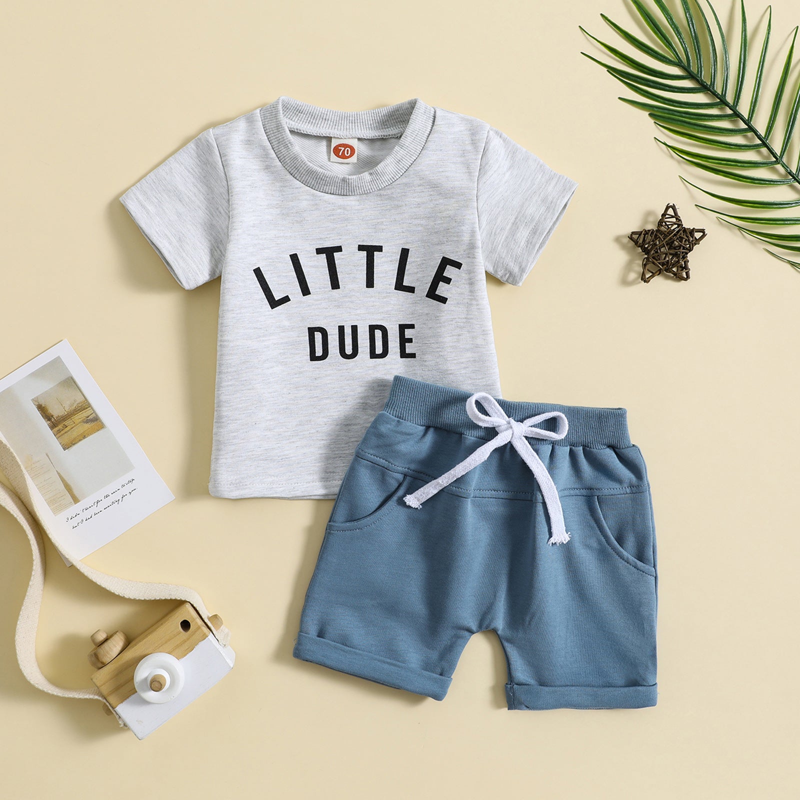 Little Dude kids tee and shorts set by Maximus Grace