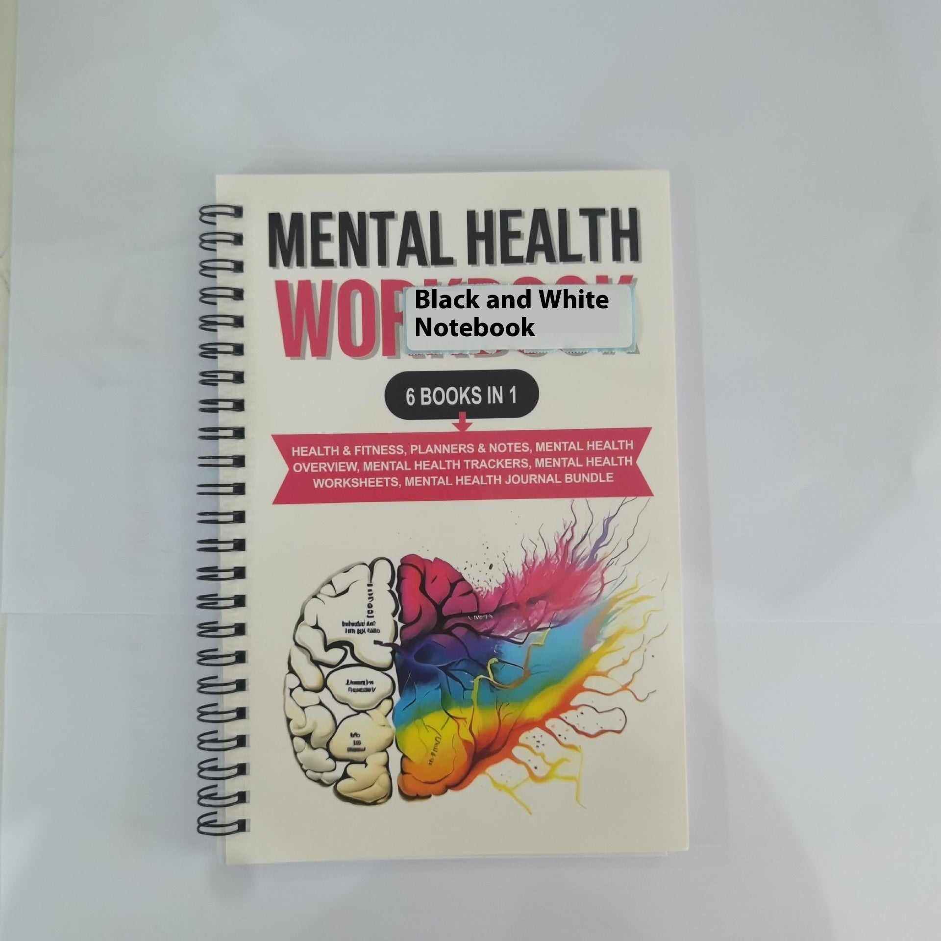 Pink Brain Mental Health Notepad | Mindset Planning Notebook