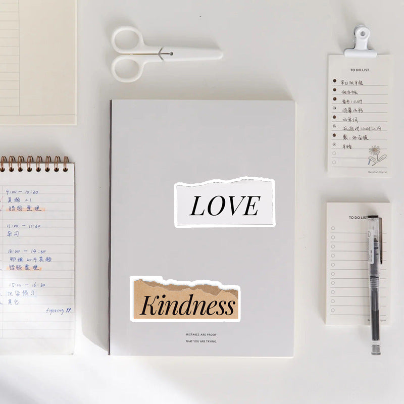 Retro English Journal Tear-Away Stickers