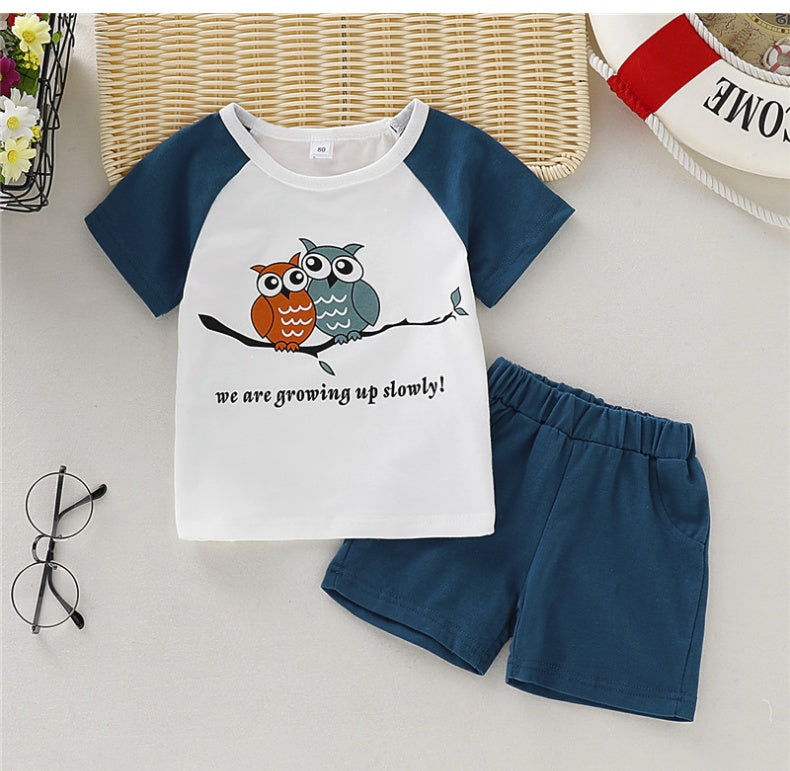 Kids Sunshine Cotton Short Sleeve Tee & Pants Set