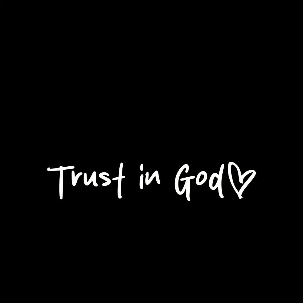 Trust in God Heart Car Decal – Vinyl Faith Sticker
