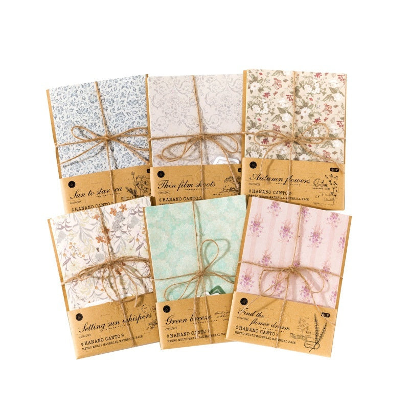 Retro Floral Journal Base Paper Set