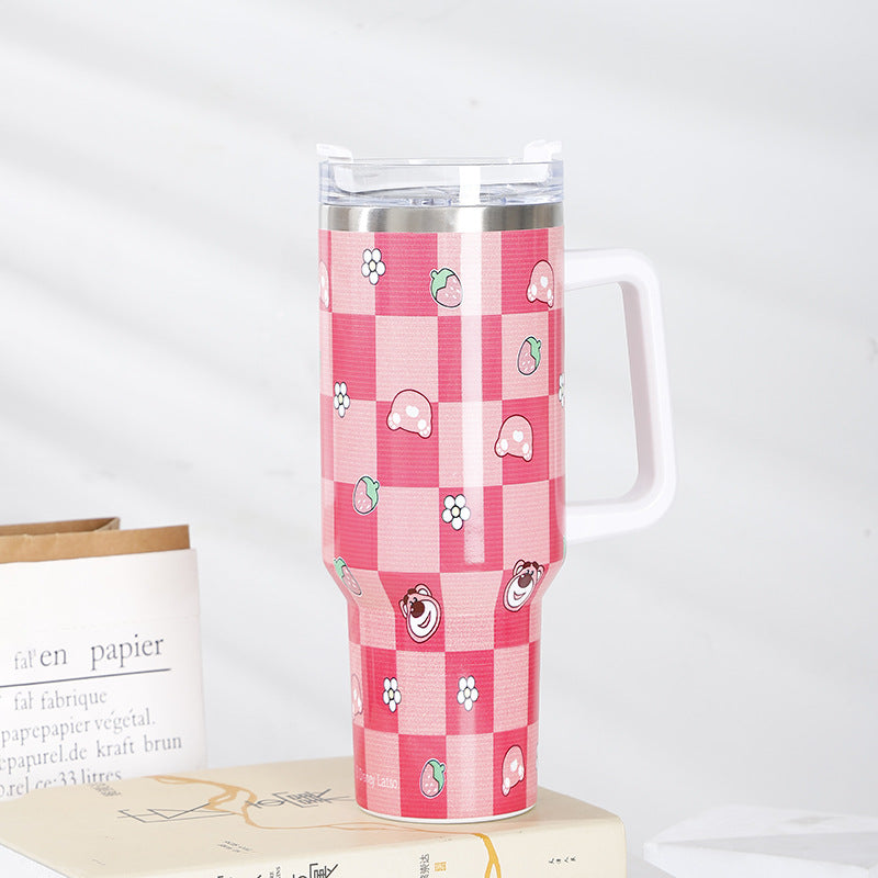 Southern Grace 40oz Large Tumbler with Handle | 1200ml Ice Coffee Cup