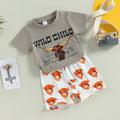 Animal print set – kids tee and bell-bottom pants by Maximus Grace