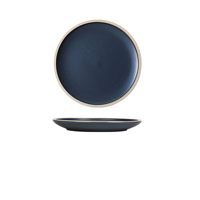 Matte ceramic dinner plate – 10 inch blue sesame glaze by Maximus Grace