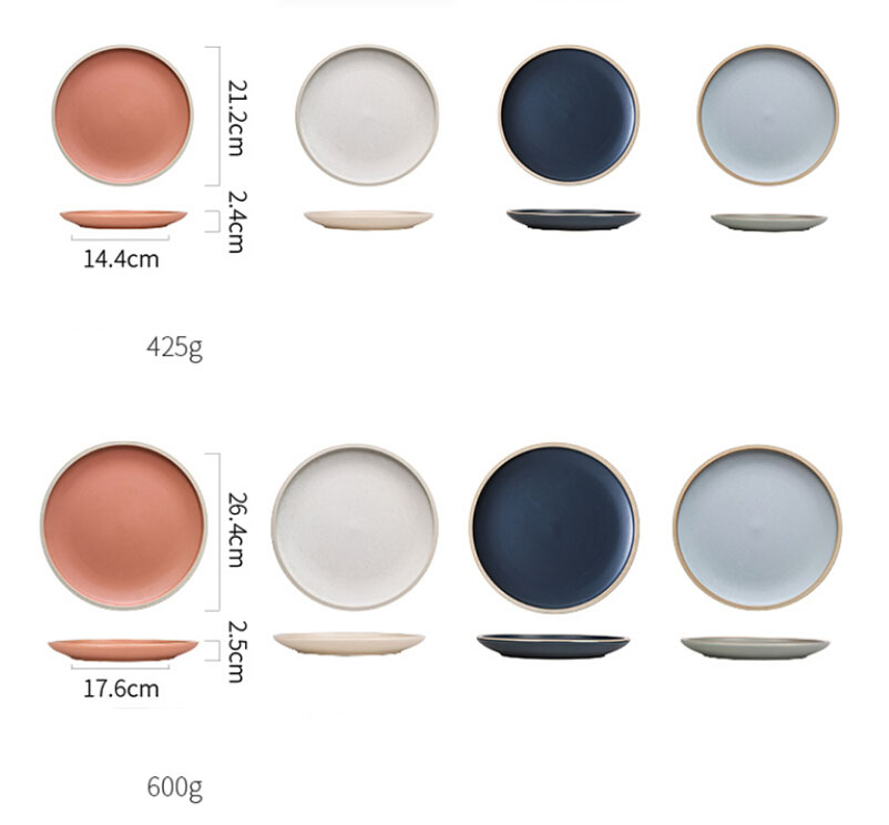 Matte ceramic dinner plate – 10 inch blue sesame glaze by Maximus Grace