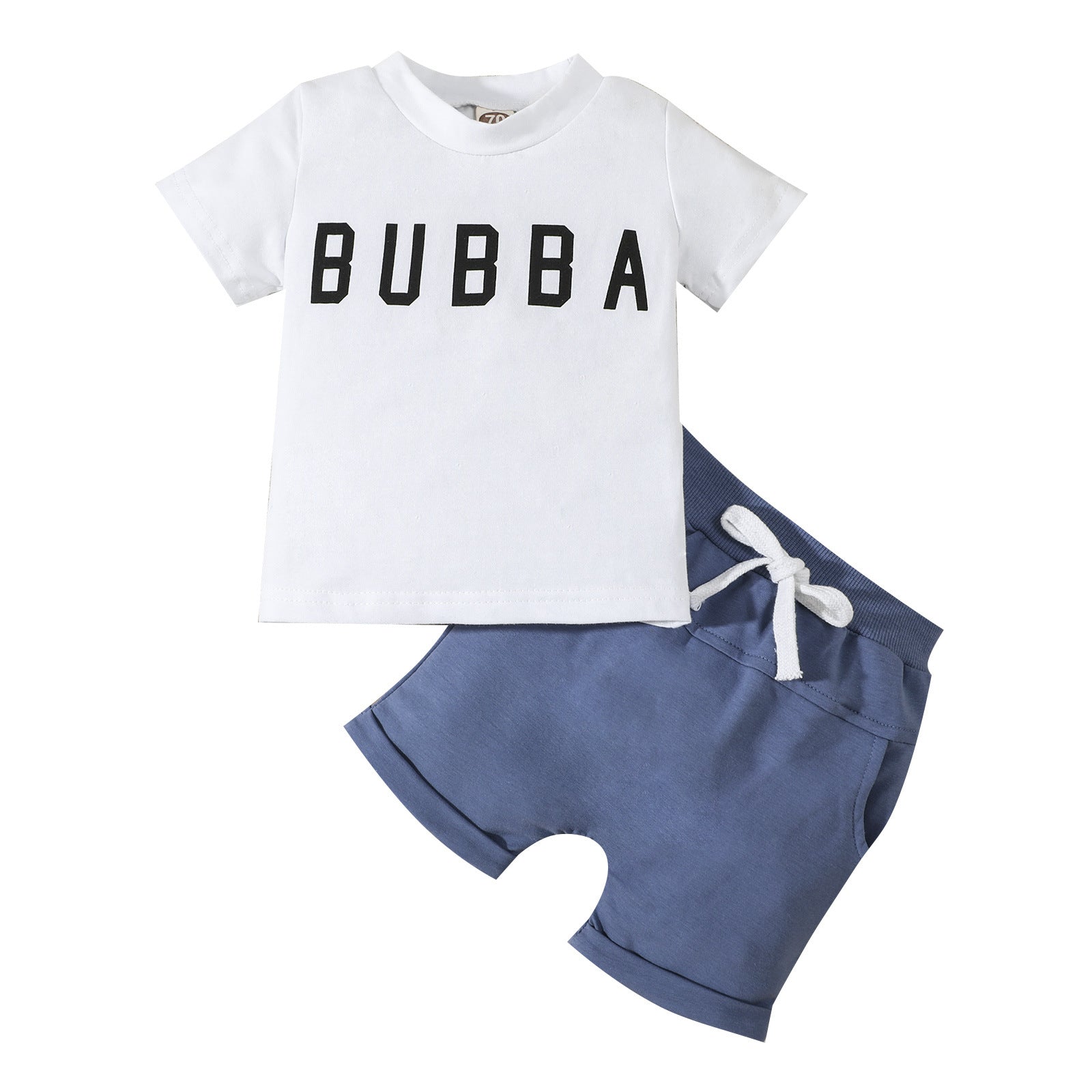 Bubba letter print tee and shorts set – kids two-piece by Maximus Grace