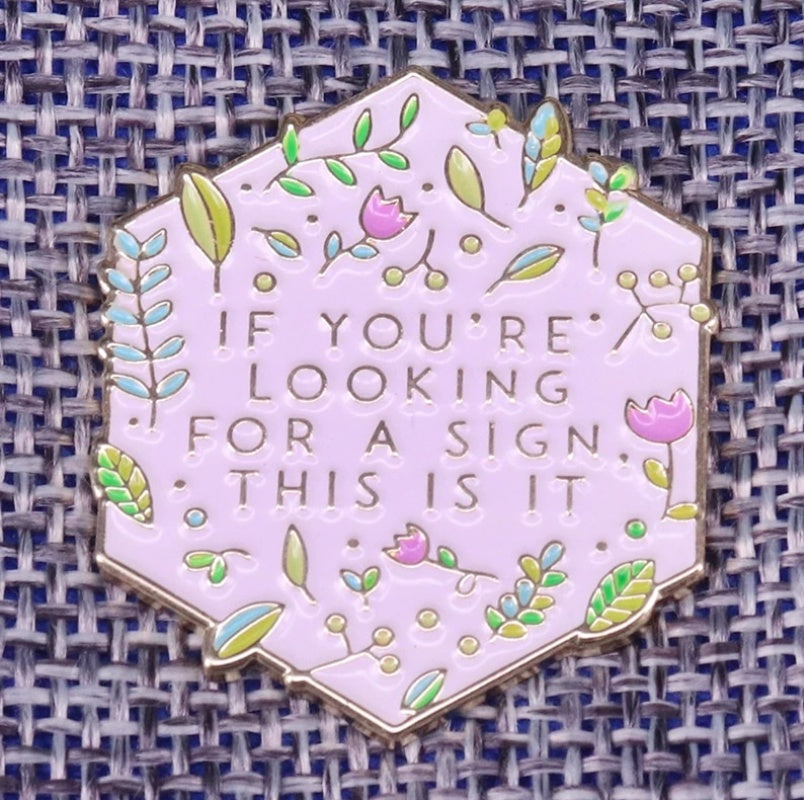Floral Mental Health Awareness Brooch – Pink Copper Pin | Healing Truth Collection