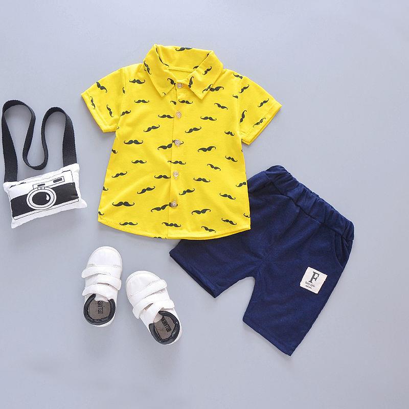 Little Sir Mustache Short Sleeve Top